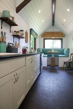 the kitchen is clean and ready for us to use in the day or night time