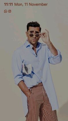 #1111 #davidrose #schittscreek #rose #danlevy Dan Levy, Daniel Levy, Out Magazine, David Rose, Famous Faces, Look Chic, Web App, 11 11, Celebrity Crush