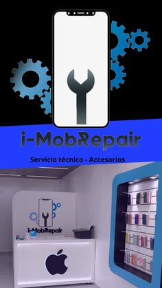 there is an advertisement for the iphone repair service in this store, and it says i - mobrepair