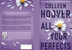 the book cover is purple and has white daisies on it