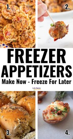 freezer appetizers to make now - freeze for later