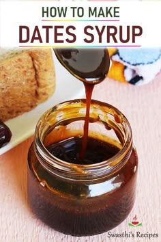 how to make dates syrup in a jar