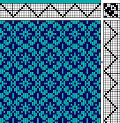 three different patterns in blue and black