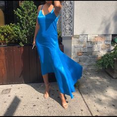 One Time Worn , Back Is Open Blue Open Back Dress, Open Back Dress, Open Back Dresses, Back Dress, Zara Dresses, One Time, Open Back, Royal Blue, Colorful Dresses