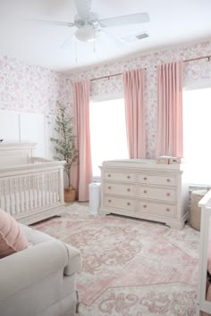 Nursery Rustic Windows, Window Decor Ideas, Girly Nursery, Luxury Windows, Baby Nursery Inspiration, Bedroom Furniture Set, Baby Room Organization, Traditional Windows