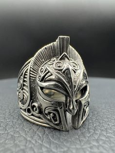 Stering Silver 925, Ring oxidation vintage style.  Ring size we can provide you as you want to be. We are jewelry factory 🤘! Helmet Ring, Knights Helmet, Gift Card Craft, Gothic Vintage, 925 Ring, 925 Sterling Silver Ring, Card Craft, Festival Season, Sterling Silver Ring