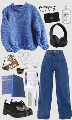 Colorful Casual Winter Outfits, Aethstetic Outfit Ideas, Book Club Outfit Ideas, Artsy Fashion Aesthetic, Outfit Ideas Fall Casual, Fall Outfits 2017, Thanksgiving Outfit Ideas, Sweater Jeans, Uni Outfits