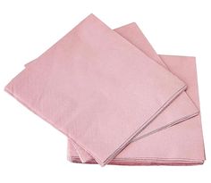 pink napkins folded on top of each other