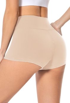 PRICES MAY VARY. 【HIGH WAISTED YOGA SHORTS】： 3 Inches biker shorts for women with 3.5 Inch high waist to control tummy and lift your hips, no worry of any fall off. The 3 inch inseam length shorts will not roll up , also make your legs look more longer. The firm fit will perfect hug your curves, providing a flattering look. 【WOMEN SPANDEX BIKER SHORTS】：MOREFEEL biker shorts are made from 92% Polyester and 8% Spandex to give you freedom of movement no matter what you doing. Providing 4 way stretc Bodysuit With Shorts, Nude Shorts, Cute Outfits For School, Spandex Shorts, Shorts For Women, Active Shorts, Yoga Shorts, Biker Shorts, Gym Workout