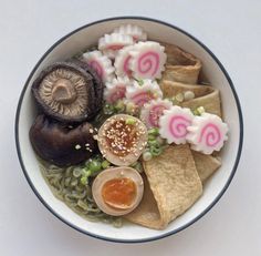 a bowl filled with different types of food