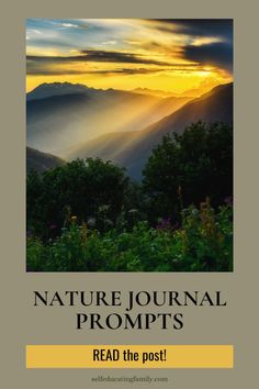 sunrise in the mountains Nature Journal Prompts, Good Adjectives, Walking Quotes, Homeschool Nature Study, What Do You Hear, Different Points Of View, Charlotte Mason, Outdoor Learning, Autumn Nature