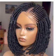 DESCRIPTION: At  Amiiluxuryhair❤  be sure to get your natural looking braided wigs, protective braided Hairstyles, that Save your Edges, while at the same time saving you time, money and getting you ready in a matter of minutes?  WIG QUALITY IS GUARANTEED Having Alopecia/hair loss we got you covered, our hair laces are suitable and comfortable for your hair needs. A quality braided wig from Amiiluxuryhair will help restore confidence giving you the opportunity to wear your favourite braid styles. PLEASE LEAVE THE FOLLOWING PREFERENCES IN THE TEXT BOX AT CHECK OUT. (1) Colour (2) Length (3) Phone Number (4) EMAIL ADDRESS WIG Specification: This lovely Boho braided wig is: ✄ comes in 6by6, frontal and full lace  ✄Knotless box braid wig ✄Suitable for everyday and special occasions ✄Hand-tied Goddess Locks, Knotless Braided Wig, Braided Bob, Kanekalon Braiding Hair, Boho Knotless, Ghana Braids, Braid Wig, Wig For Black Women, Box Braid Wig