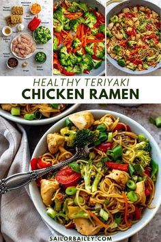 Teriyaki Chicken Ramen is an easy weeknight dinner recipe or the perfect meal prep-friendly healthy lunch idea that can be ready in about 30 minutes. You will love the simple, big-flavored dish.