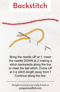 the instructions for how to make a crochet back stitch on a white piece of paper