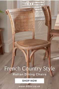 the french country style rattan dining chairs are up for grabs on sale now at shop now