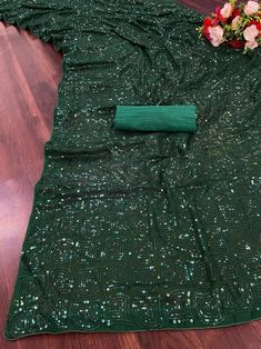 Green Georgette Wedding Wear Saree, Saree for USA Women, Designer Saree, Party Wear Saree, Wedding Wear Saree, Saree, Saree for Women, Sari. - Etsy