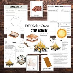 the solar oven activity is shown with pictures and instructions