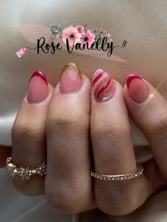 Navratri Nails Idea, Navratri Nails, Cute Nail Colors, Gel Acrylic Nails, Cute Simple Nails, Subtle Nails, Classic Nails, Glamorous Nails, Rose Nails