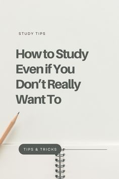 How to Study Even if You Don’t Really Want To. Learn how to force yourself to study, even when you don’t want to. Productive Study Routine, Clinical Psychology Student, Study Sessions Planner, Tips For Studying, Productive Study, Lack Motivation, Effective Studying, Motivation Techniques, Study Environment