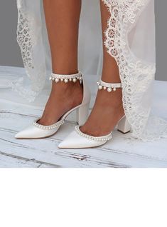 JJ's House Pearl Rhinestone Women's Block Heel Wedding Wedding Heels Bridal Shoes Elegant Faux Leather Buckle Point Toe Wedding Shoes. #JJ's House #Pearl #Rhinestone #Women's #BlockHeel #Wedding #WeddingHeels #BridalShoes #Elegant #FauxLeather #Buckle #PointToe #WeddingShoes Bridal Shoes Block Heel Wedding Dress, Wedding Shoes Block Heel Closed Toe, Pearl Block Heel Wedding Shoes, Low Block Heel Wedding Shoes, Bridal Shoes Block Heel Closed Toe, White Close Toed Heels, Closed Toe Bridal Shoes, Pearl Wedding Heels, Short Wedding Heels