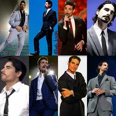 many different pictures of men in suits and ties