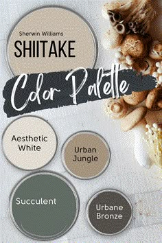 the color palette for sherylin williams's shiitake color palate