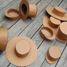 several pieces of wood sitting on top of a wooden floor