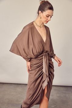 Brown Woven Dress Draped Dress, Kimono Dress, Woven Dress, Fall Shopping, Fall Collections, Free Giveaway, Dress Fabric, Wrap Dress, Fall Outfits