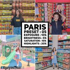 two girls standing in front of a store display