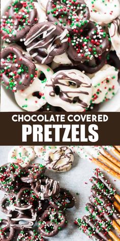 chocolate covered pretzels Melt Chocolate For Dipping, Chocolate Covered Pretzels Recipe, Melt Chocolate In Microwave, Chocolate Dipped Pretzels, Holiday Sprinkles, Covered Pretzels, Pretzels Recipe, Frozen Chocolate, Chocolate Candy Melts