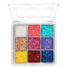 A box of glitter eyeshadows Makeup Artist How Bad Are Bananas Pencil Highlighters Makeup Color: Black. Glitter For Eyes, Eye Highlighter, Liquid Glitter Eyeshadow, Cosmetic Grade Glitter, Wholesale Makeup, Glitter Eyeshadow Palette, Shadow Makeup, Blending Eyeshadow, Makeup Glitter