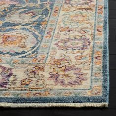 SAFAVIEH Illusion Xanthia Traditional Area Rug, Blue/Cream, 4' x 6' - Walmart.com Creme Rug, Rug Ottoman, Enchanted Home, Music Room