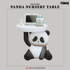 sims4 / sims 4 custom content / sims4cc / thesims4 / sims 4 / ts4 / functional cc / kawaii / cc / cute /sims 4 cc / s4cc /ts4cc / panda / kids / kidsroom / nursery Ts4 Functional, Sims 4 Daycare, Cute Sims 4 Cc, Nursery Table, Cute Sims, Panda Nursery, Tumblr Sims 4, Sims 4 Cc Furniture, Sims 4 Custom Content