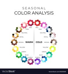 the seasonal color scheme for cold and warm colors in this poster is also available as a printable version