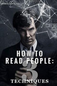 a man in a suit and tie with the words how to read people 3 techniques