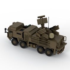 an army vehicle is shown on a white background