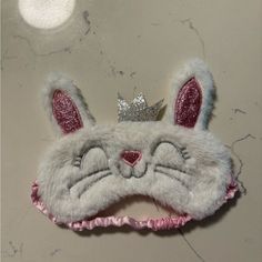 Bunny Rabbit With A Silver Crown Eye Mask. New, Never Used. Has Pocket In Back For Ice Pack/Heat Pad. Smoke Free Home. Can Be Combined With Other Listings For A Discount. Cute Bunny Rabbit, Heat Pad, Ice Pack, Silver Crown, Cute Bunny, Bunny Rabbit, Kids Accessories, Eye Mask, New Color