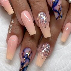 Ballet Nails, Marble Nail Designs, Full Nail Tips, Grain Design, Nagel Tips, Pretty Nail Designs, Nail Swag