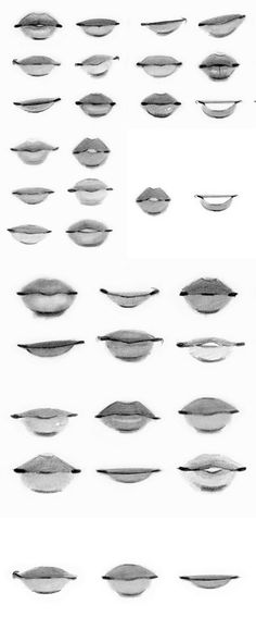 an image of many different shapes in black and white