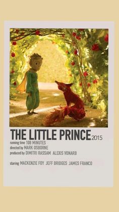 the little prince is shown in this poster