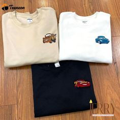 Introducing our Cars Embroidered Sweatshirts, the perfect blend of comfort and style for car enthusiasts! Made with premium quality fabric, these sweatshirts offer a cozy and warm feel, ensuring maximum comfort during chilly days. Featuring intricate embroidery of beloved Cars characters, such as Lightning McQueen and Mater, our sweatshirts add a touch of Disney magic to your wardrobe. The vibrant colors and detailed designs bring these characters to life, making you the center of attention w... Trending Crewneck, Cars Characters, Matching Hoodies, Crewneck Vintage, Embroidery Hoodie, Cute Shirt Designs, Cartoon Sweatshirts, Shirt Y2k, Embroidery Sweatshirt