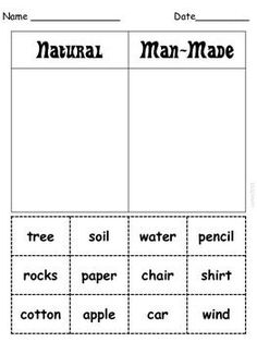 a printable worksheet with words and pictures