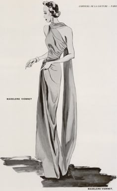 História da Moda As grandes Estilistas da Moda Européia – Madeleine Vionnet – Parte 2/5 Vintage Fashion 1930s, Madeleine Vionnet, Fashion Illustration Vintage, Look Retro, 1930s Fashion, Vintage Couture, Old Fashion, Moda Vintage