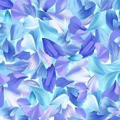 blue and purple flowers on a white background