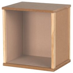 an empty wooden box with no one inside