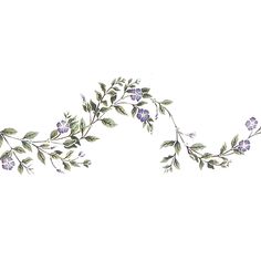 an artistic drawing of flowers and leaves on a white background