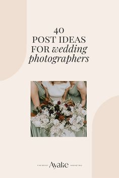 the front cover of an article about wedding photographer's photos, with text that reads 40