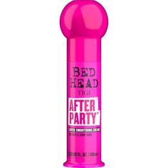 Bed Head’s After Party Smoothing Cream; new on the outside and just as epic on the inside. A powerful smooth, shiny formulation, not only designed with, but used by salon professionals. Delivering salon results and salon experience at home. The Bed Head After Party Smoothing Cream is the ultimate anti frizz hair product for silky, smooth, shiny, healthy-looking hair! This lightweight hair smoothing cream helps prevent static build up, flyaways and frizz for smooth locks. The shiny hair product a Bed Head After Party, Silky Shiny Hair, Anti Frizz Hair, Tigi Bed Head, Blow Dry Hair, Dull Hair, Hair Product