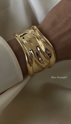 Chunky Jewellery Aesthetic, Gold Chunky Bracelets