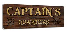 PRICES MAY VARY. Measures 5.75” x 15.5” metal sign with a matte finish. Gifts for boaters and ocean lovers. Think birthdays, housewarming, new boat, Christmas and more. Use indoors/outdoors in yard, garden, deck, patio. Our signs are made of durable aluminum, not flimsy tin, and have 4 holes for hanging. Proudly made right here in the USA by a family-owned and operated manufacturer. Metal Signs for Home, Business and Gifts 
 
 Made here in the USA from premium aluminum. Each piece is: 
 
 - Prin Cottage Lake House, Captain's Quarters, Pirate Signs, Gifts For Boaters, Captains Quarters, Bead Chandelier, Cottage Home Decor, Wood Bead Chandelier, Flag Holder